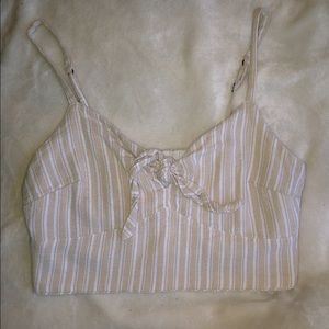 tan and white stripped tank!